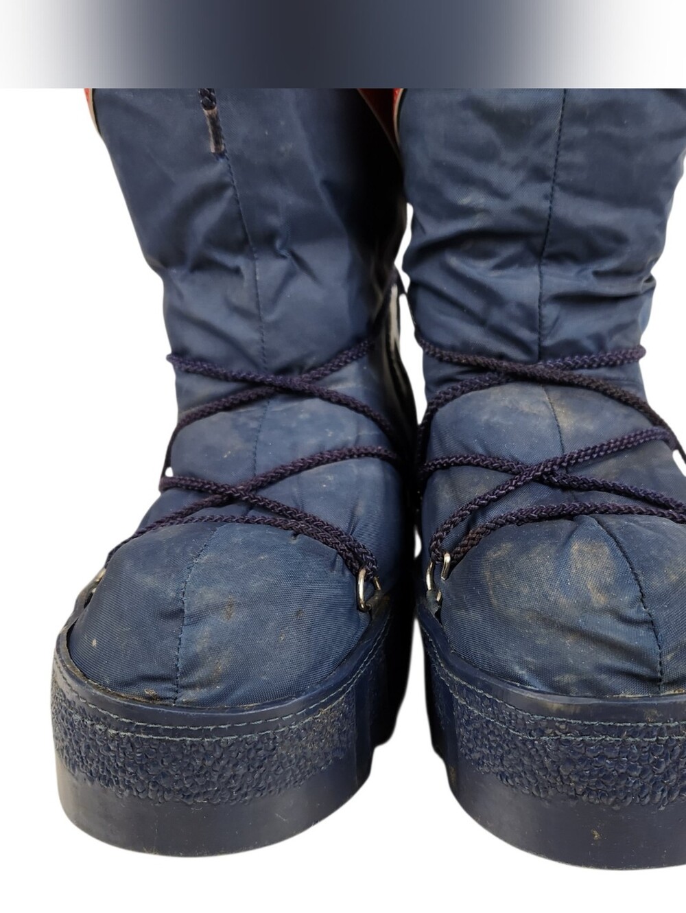 Vintage Rainbow Moon Boots Winter Ski Snow Nylon Mens Size 10 - 11 Size Large - Picture 7 of 15